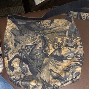 Working Class Punx Artistic Black and Tan Women Bag